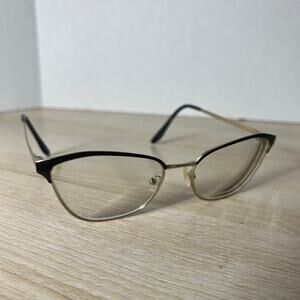 Prada VPR 62X KOF-1O1 Eyeglasses Cat Eye Frames Only Brown Gold 54-17